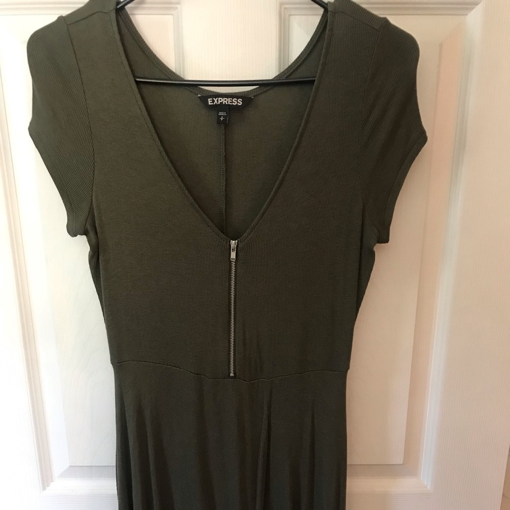 Hunter green express summer dress